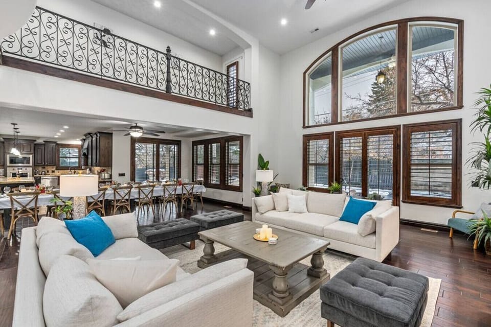 Impeccably designed Great Room. Oversized plush and luxurious couches.