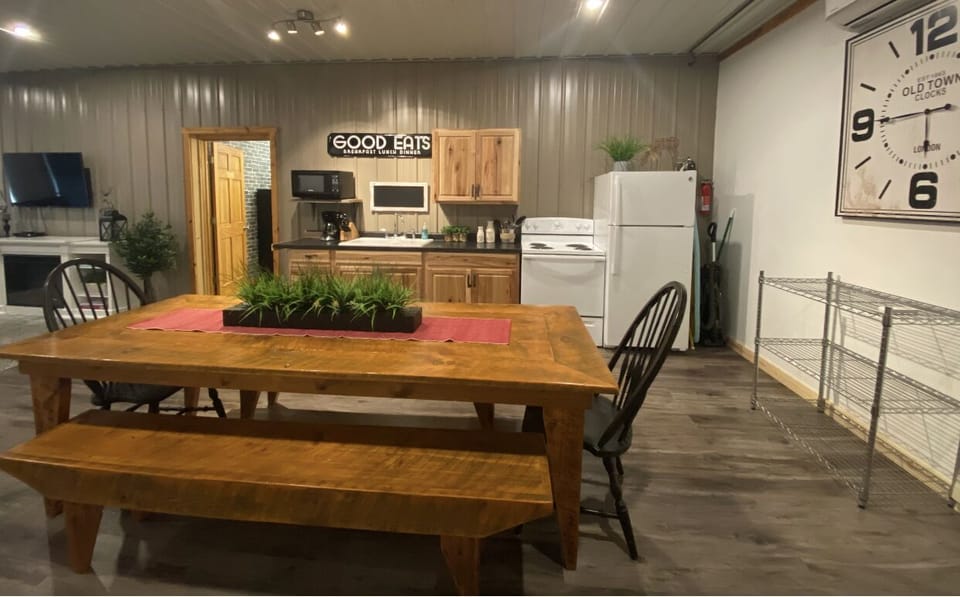 Large table for big family meaks and games