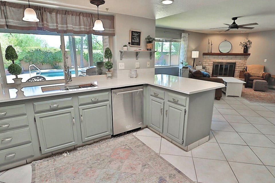 Kitchen with family room open concept for entertaining