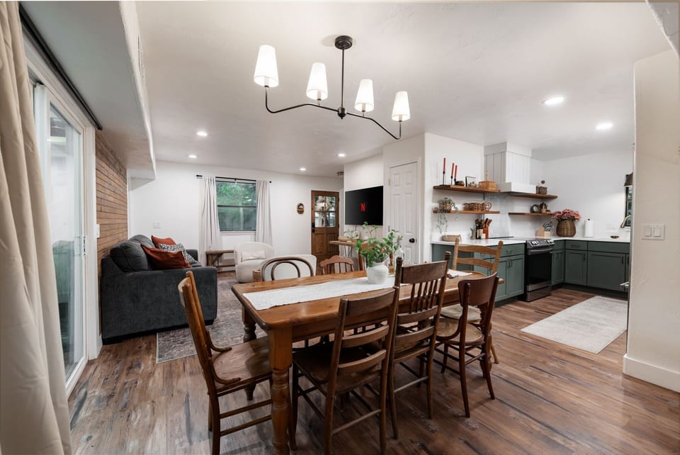 Newly remodeled home includes well stocked kitchen, coffee bar, and 55" Roku TV!