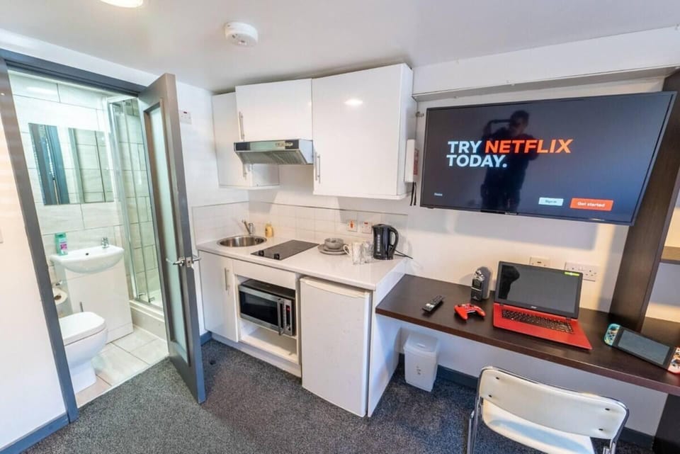 Studio | Private kitchen | Fridge, microwave, oven, stovetop