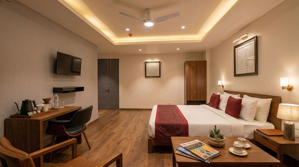 Super Deluxe Room with Free WiFi | Premium bedding, down comforters, memory foam beds, desk