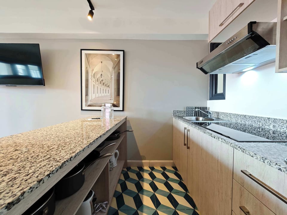 Compact yet functional kitchen with all essentials for your stay