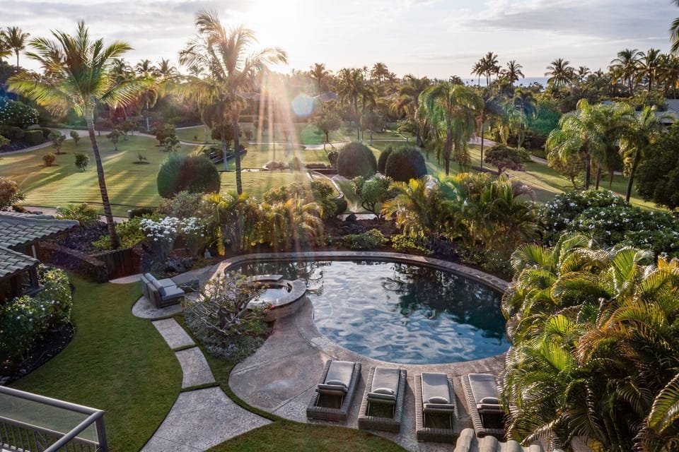 Relax into golden hour with endless tropical views.