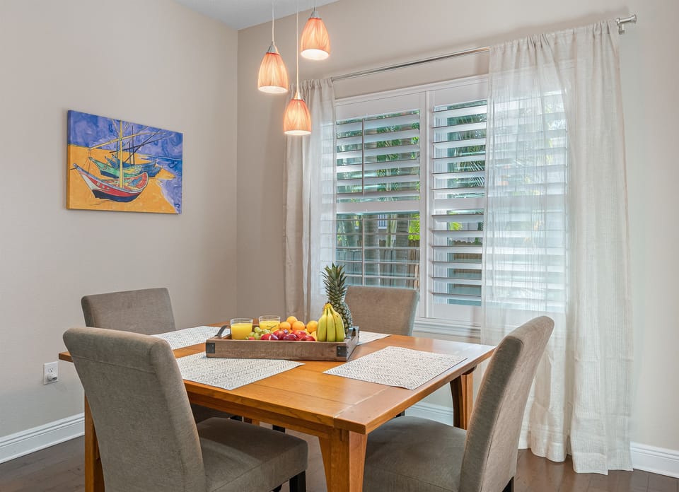 More than 8 people are comeing over? This property has a smaller dining table you could use to accommodate everyone! Send us a message!