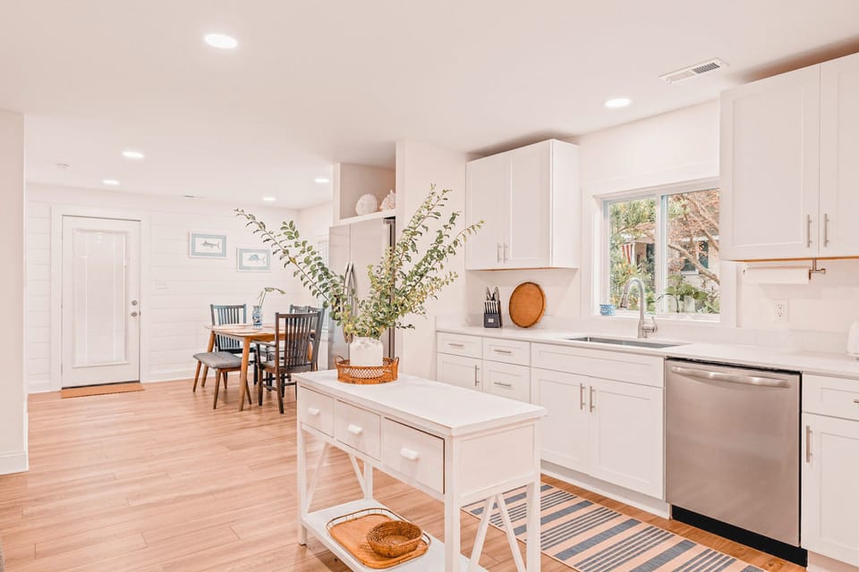 The modern kitchen has everything you need for an enjoyable vacation
