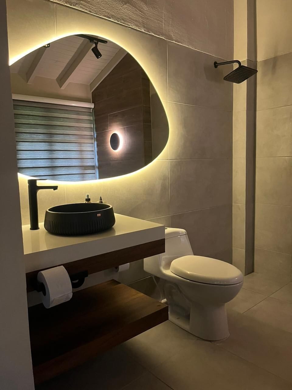 Habitacion Buenavista | Bathroom | Shower, rainfall showerhead, free toiletries, towels