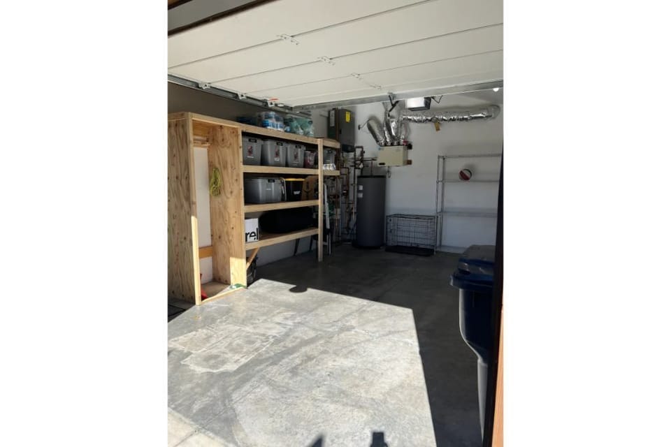 Garage for skis and bikes. Can fit a medium size SUV (4 runner).