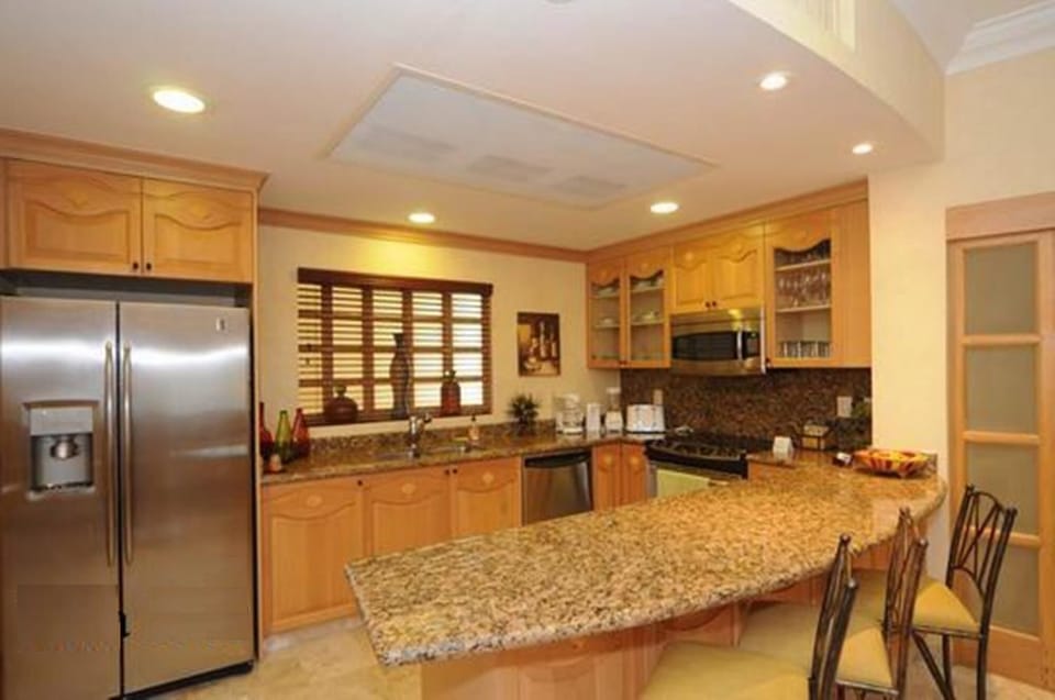 Amazing full kitchen with everything you need including a washer and dryer!