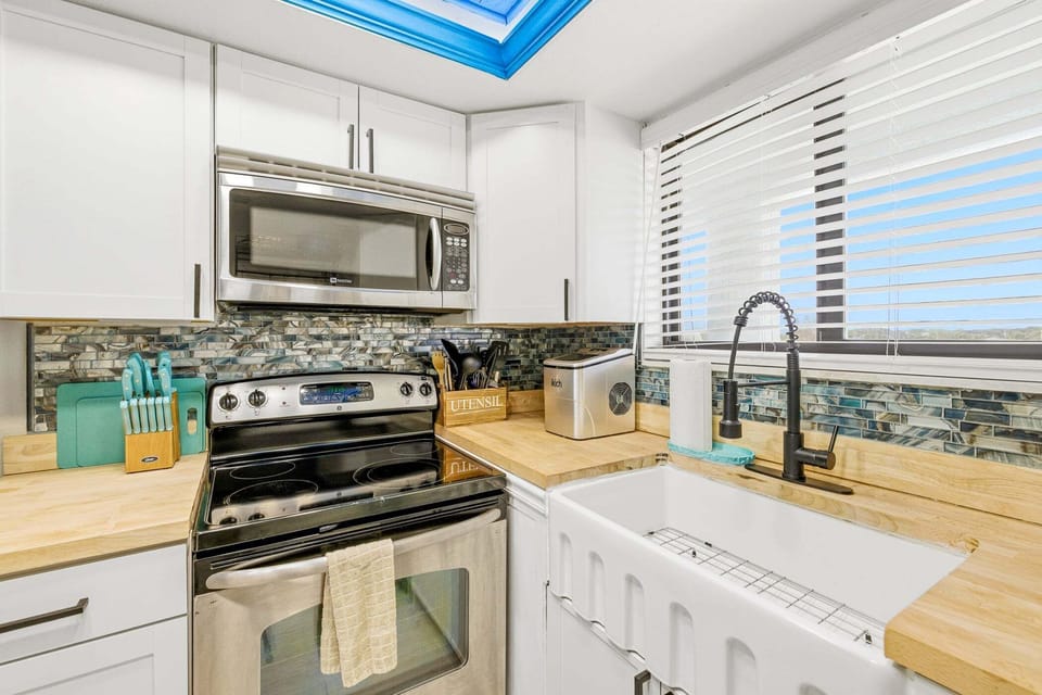 Fully equipped kitchen for all your cooking needs.
