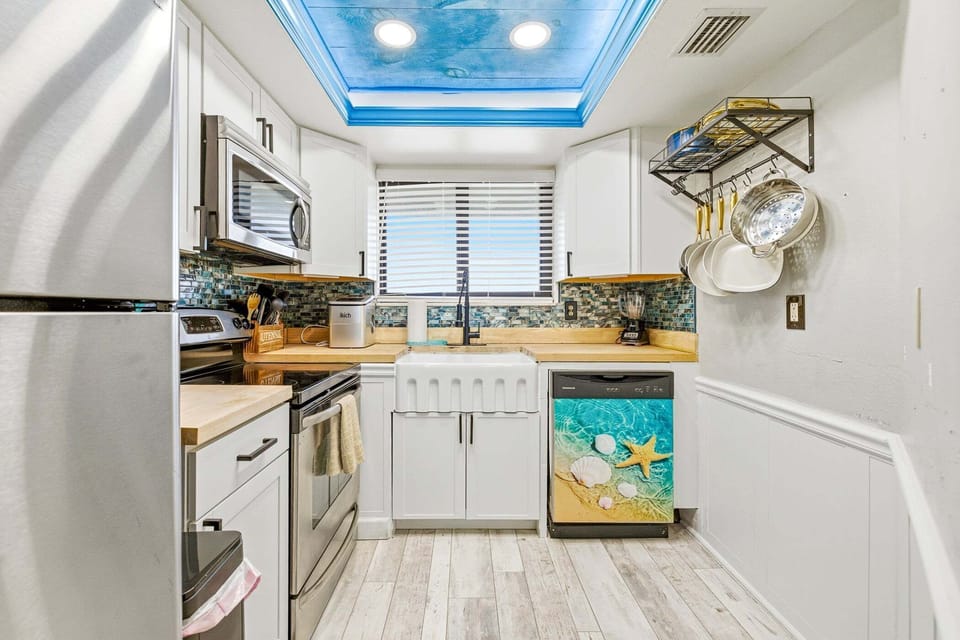 Fully equipped kitchen for all your cooking needs.