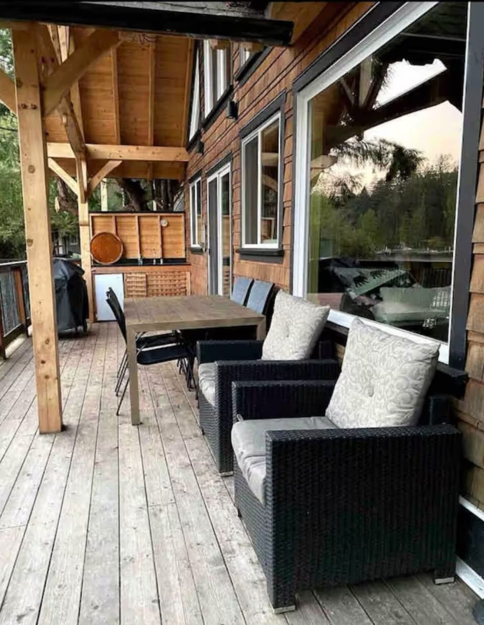 Outdoor living space and bbq area