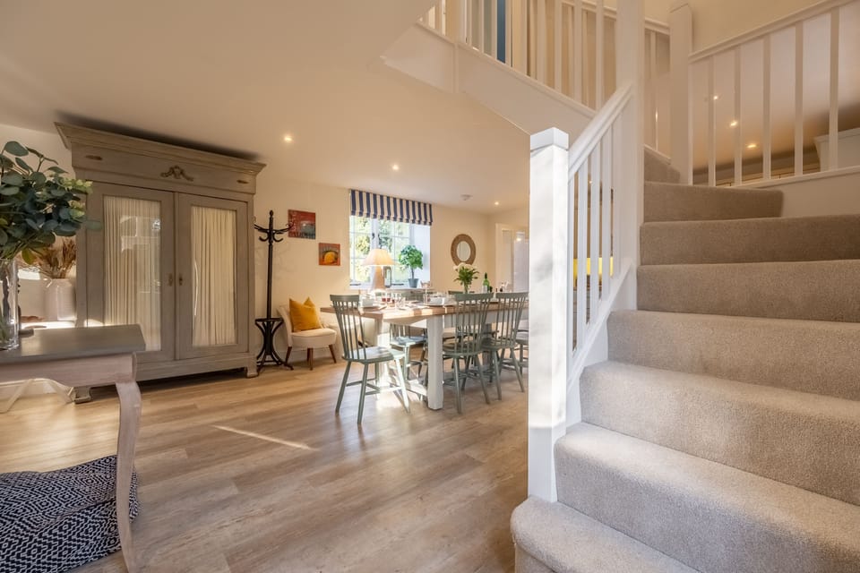 First floor: Stairs leading to the bedrooms
