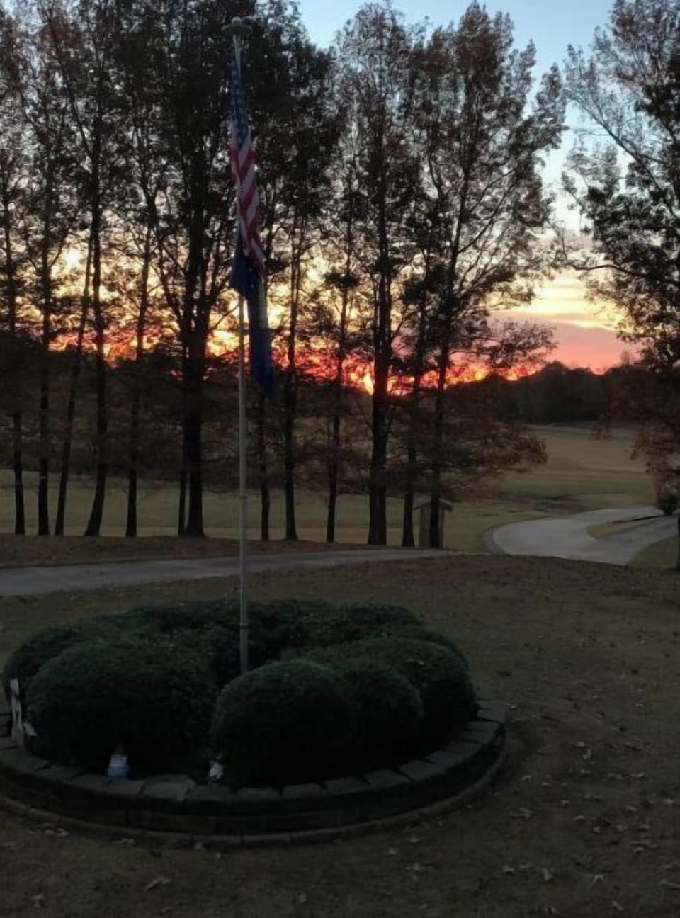 This is the early morning sunrise view from the property. 