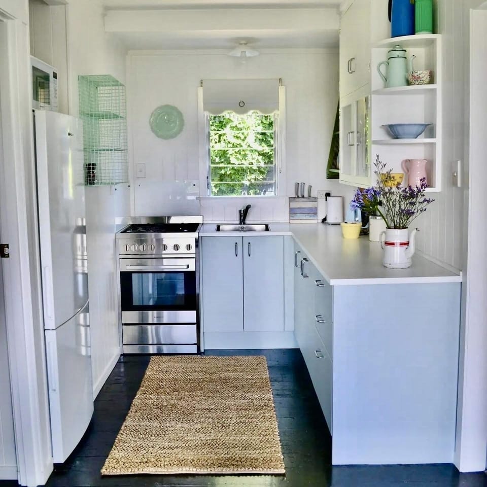 Kitchen with gas stove