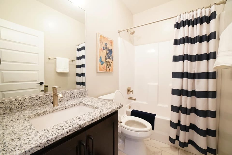 A full bath, featuring a tub/shower combo, is available on the main floor of the home.