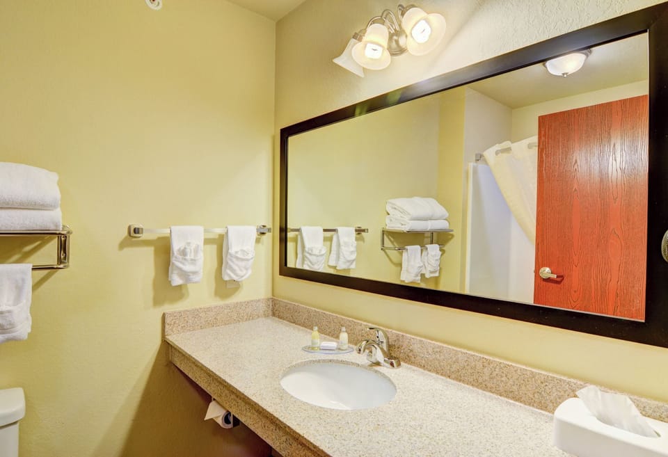 Combined shower/tub, deep soaking tub, hydromassage showerhead