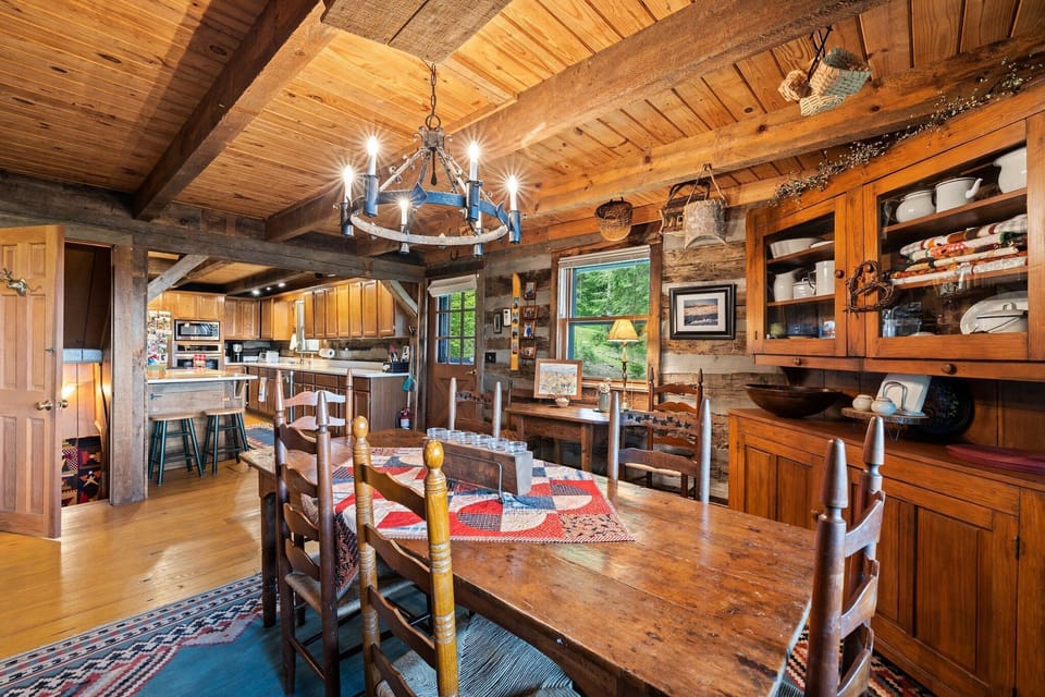 Large dining room table.