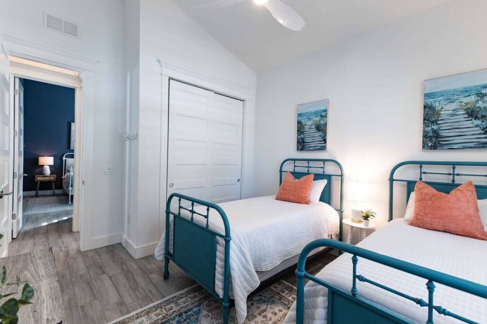 Each room has extra linens and pillows in the closets