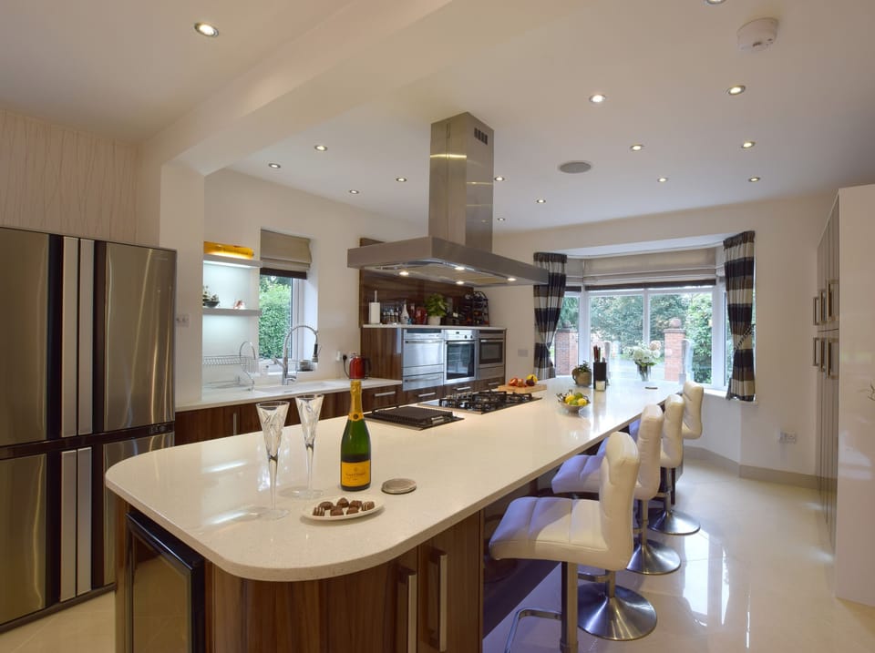 Fridge, dishwasher, electric kettle, toaster