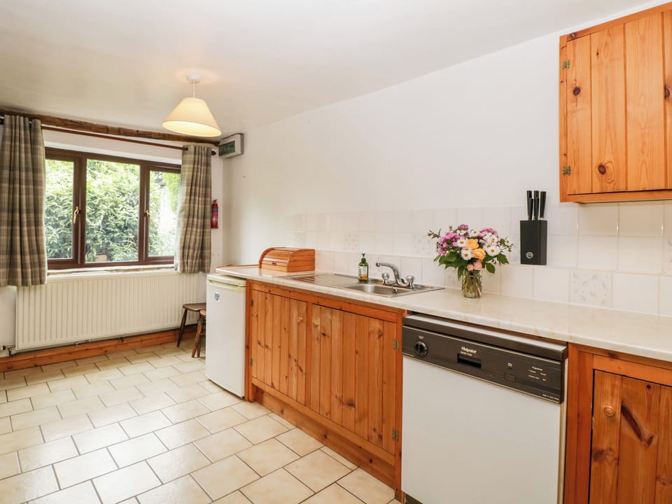 Fridge, dishwasher, electric kettle, toaster