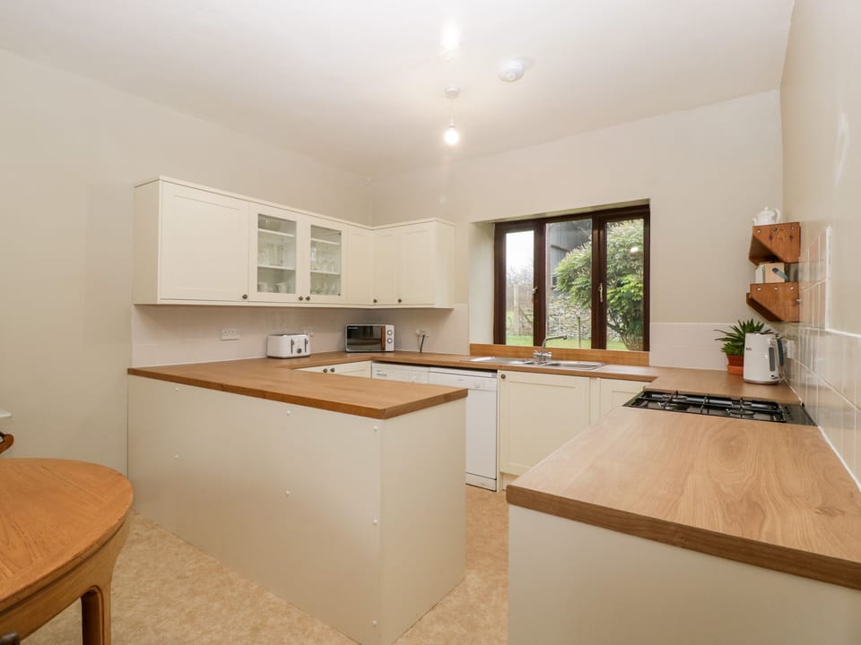 Fridge, dishwasher, electric kettle, toaster
