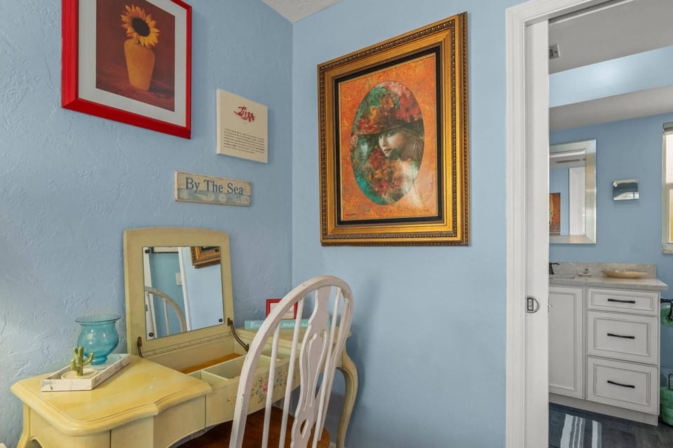 Desk or vanity tucked away in the master