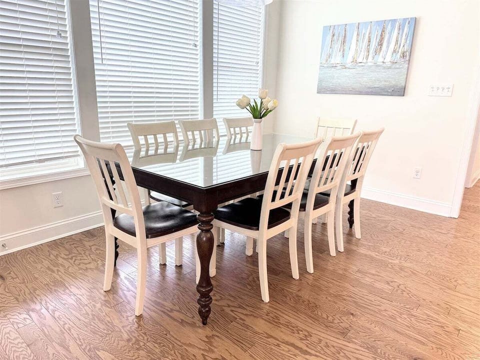 Dining Room Seats 8, Plus 4 More at the Kitchen Island