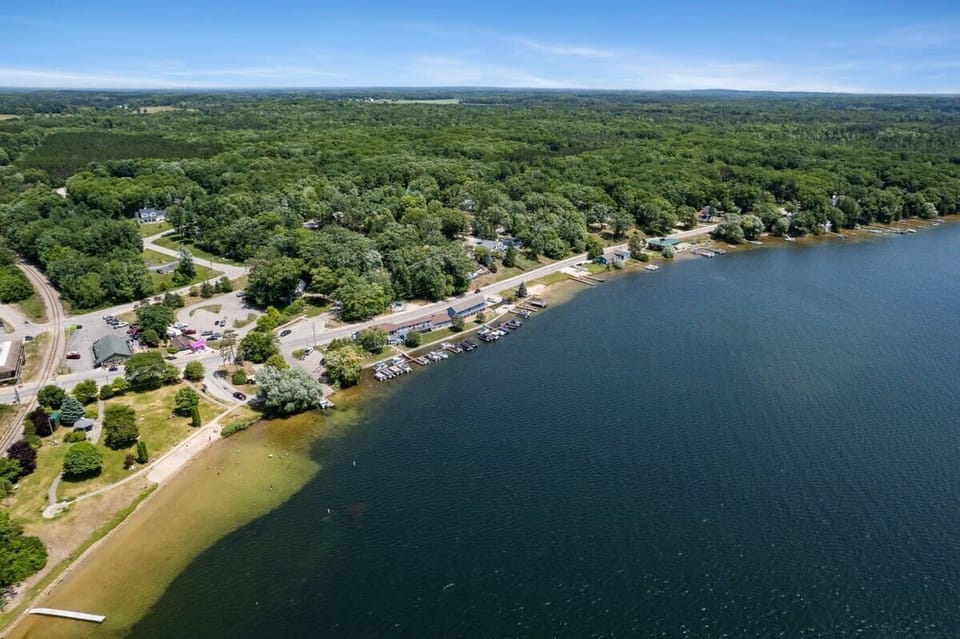The public beach is right next door along with the park and boat launch!