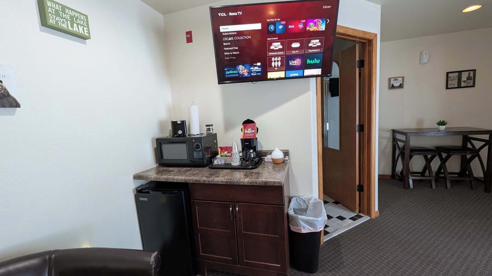 Kitchenette with Roku TV