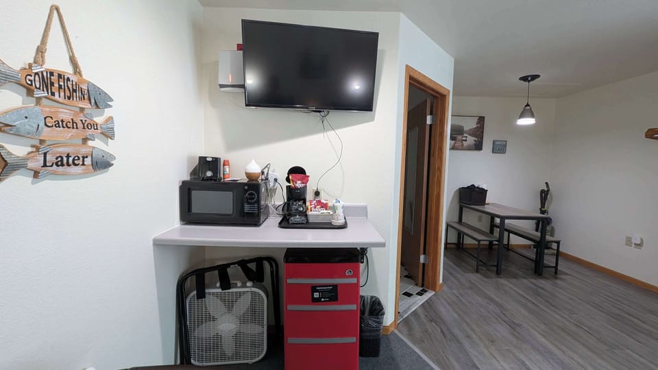 Kitchenette with Roku TV