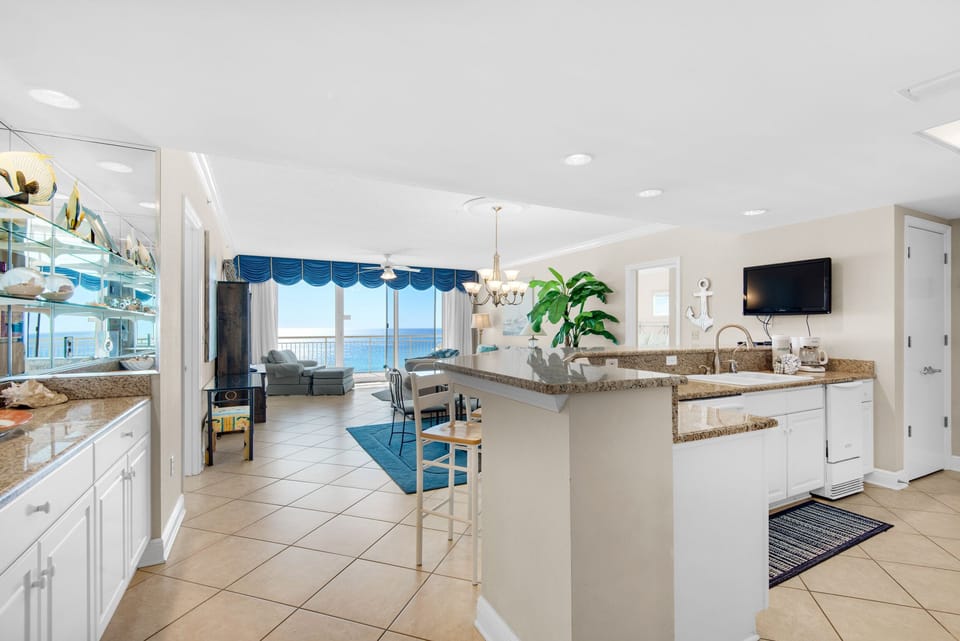 Kitchen to living room view