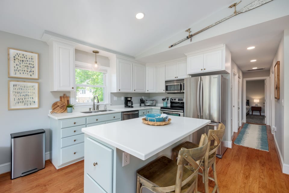 Updated kitchen to easily prepare meals 