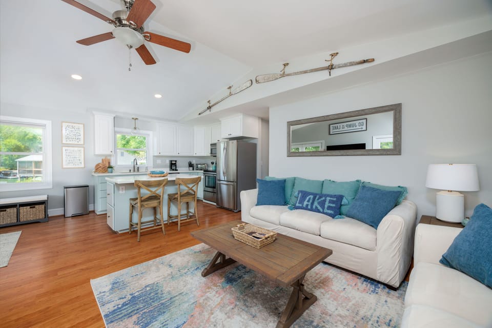 Cozy cottage living areas