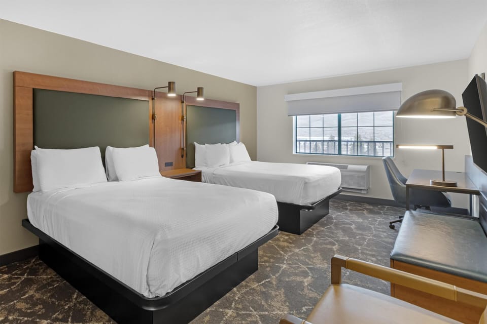 Standard Room, 2 Queen Beds, Non Smoking, Refrigerator | Premium bedding, pillowtop beds, in-room safe, desk