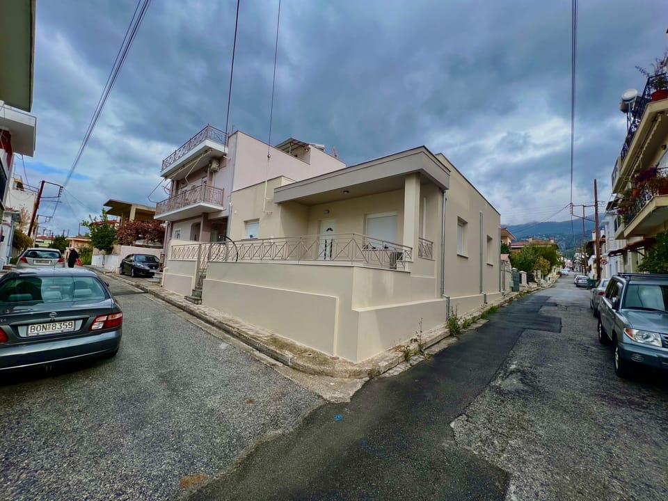 Exterior of the home with easy side street parking
