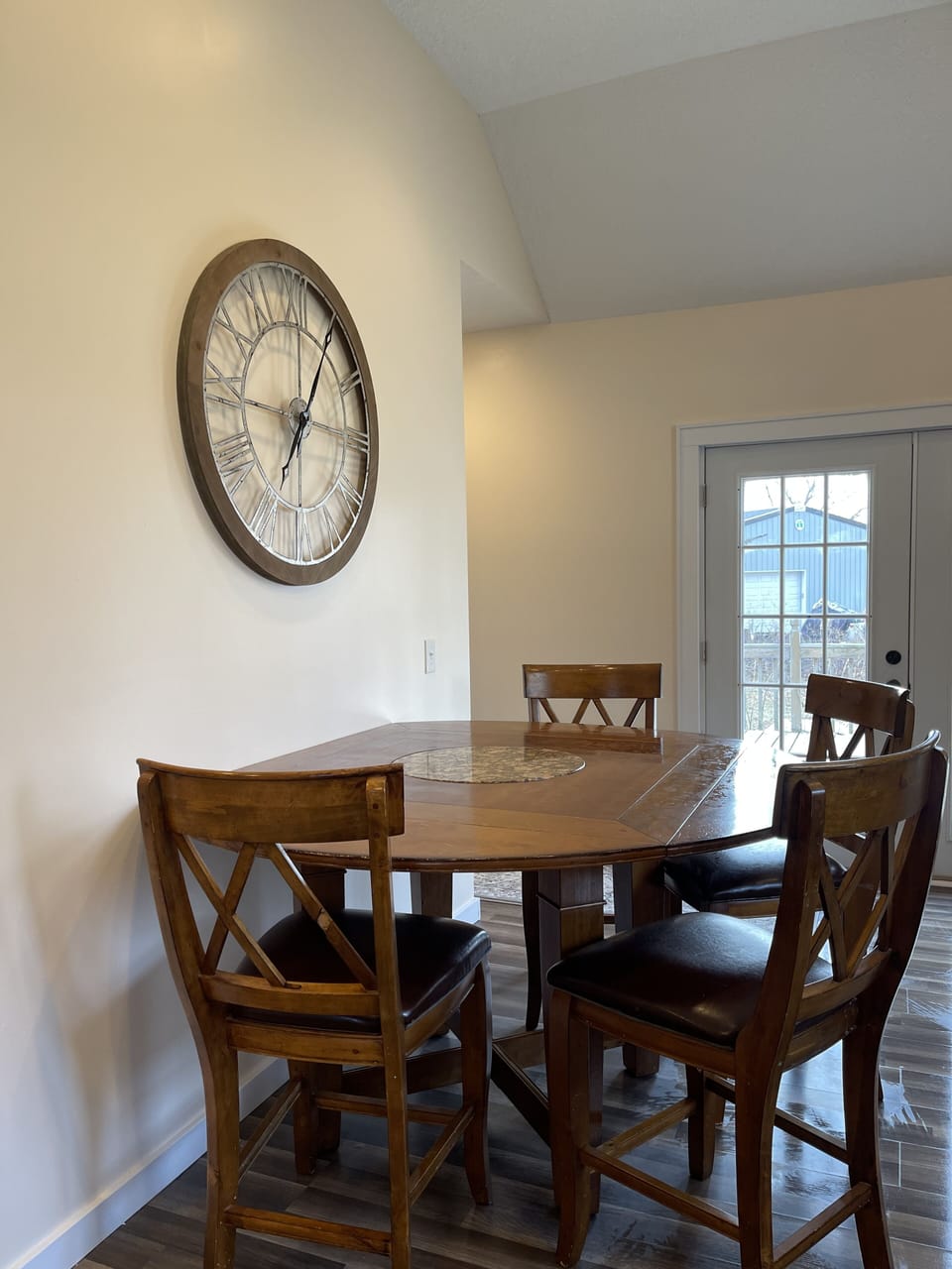 Gather around the dining room table.