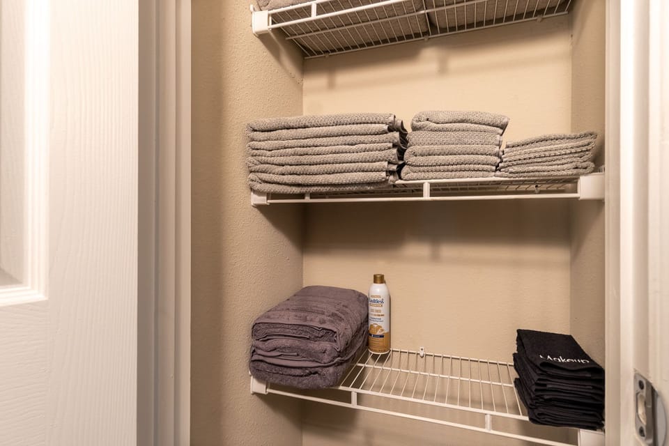 Plenty of towels and extra sheets