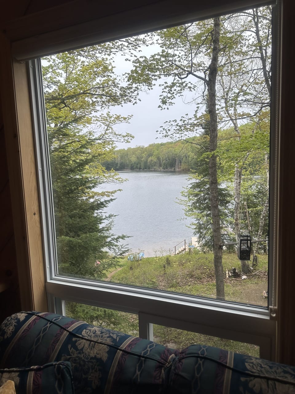 View of lake from living area.