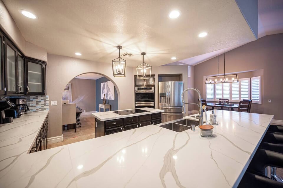 Stylish Chef`s kitchen with all the essentials is perfect for making delicious meals that bring everyone together