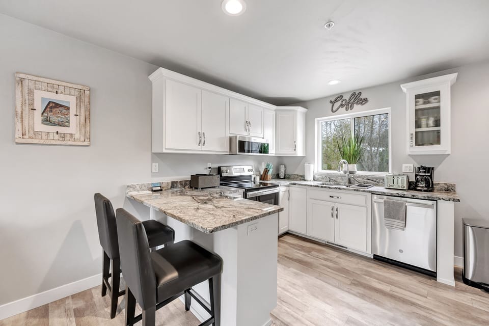 Seating for 2 at snack bar