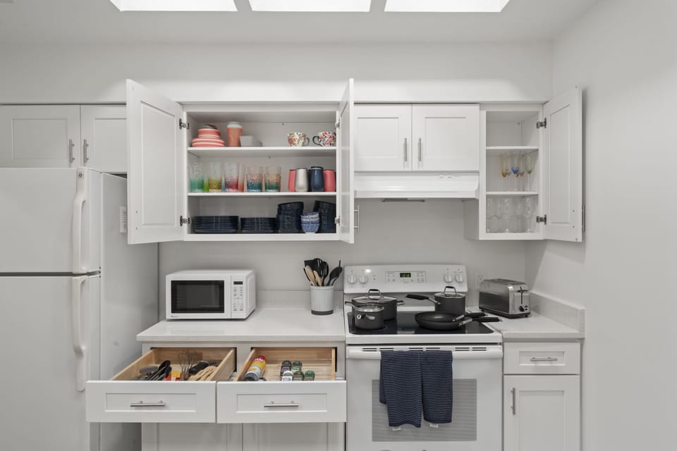 Fully stocked kitchen