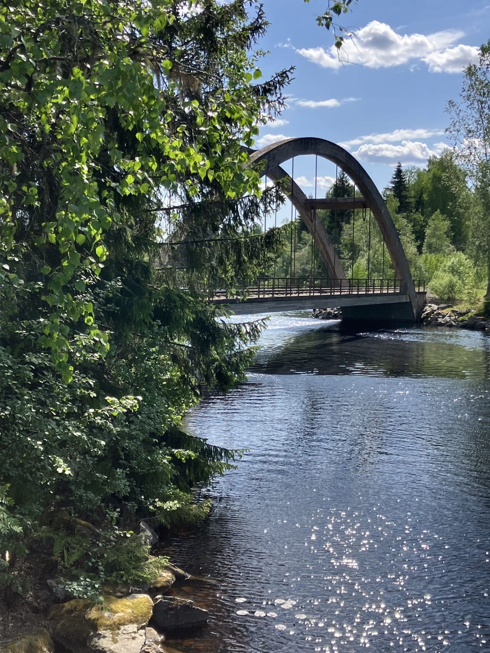 Nearby old railway bridge
