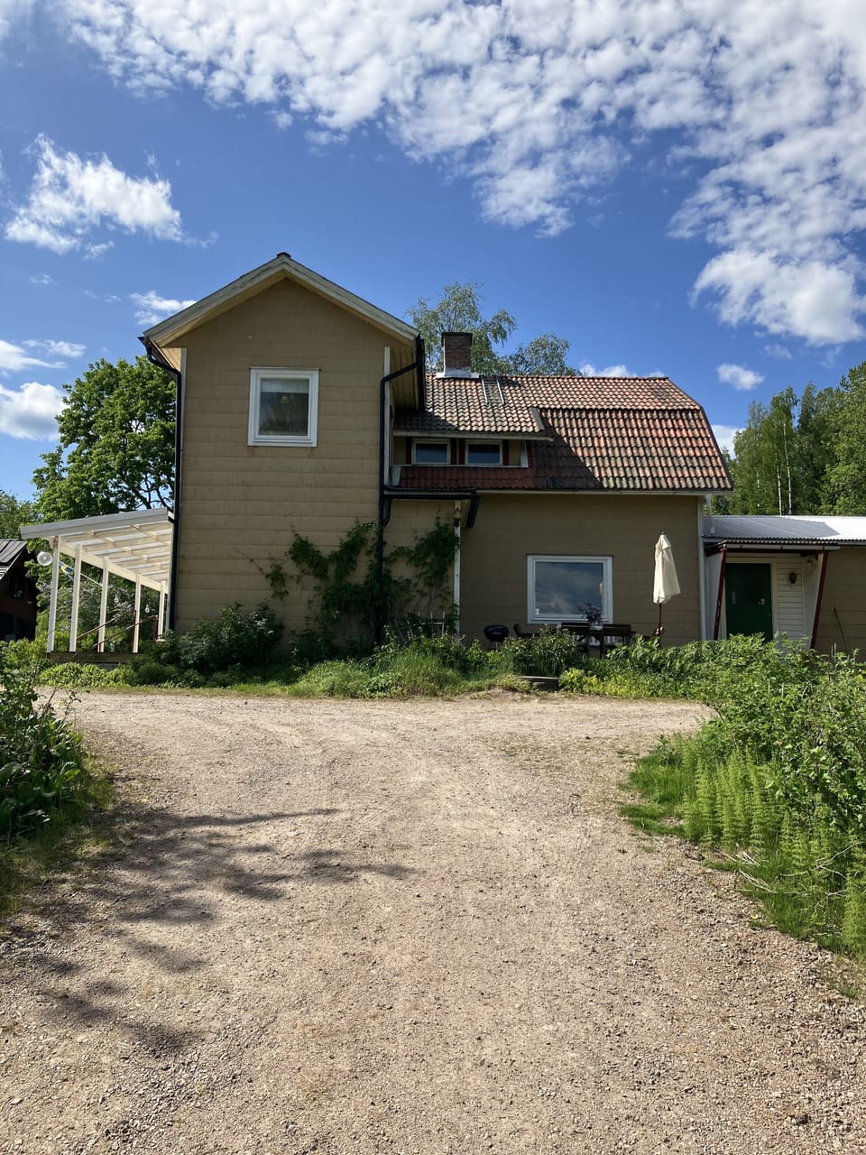 Frontal view of the house
