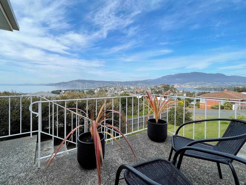 Balcony with panoramic river views