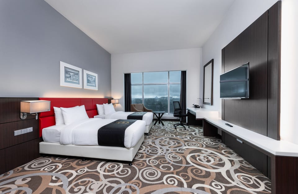 Superior Twin Room | In-room safe, desk, blackout drapes, iron/ironing board