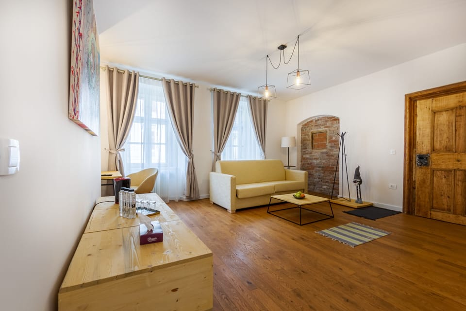 Design Apartment | Individually decorated, individually furnished, blackout drapes