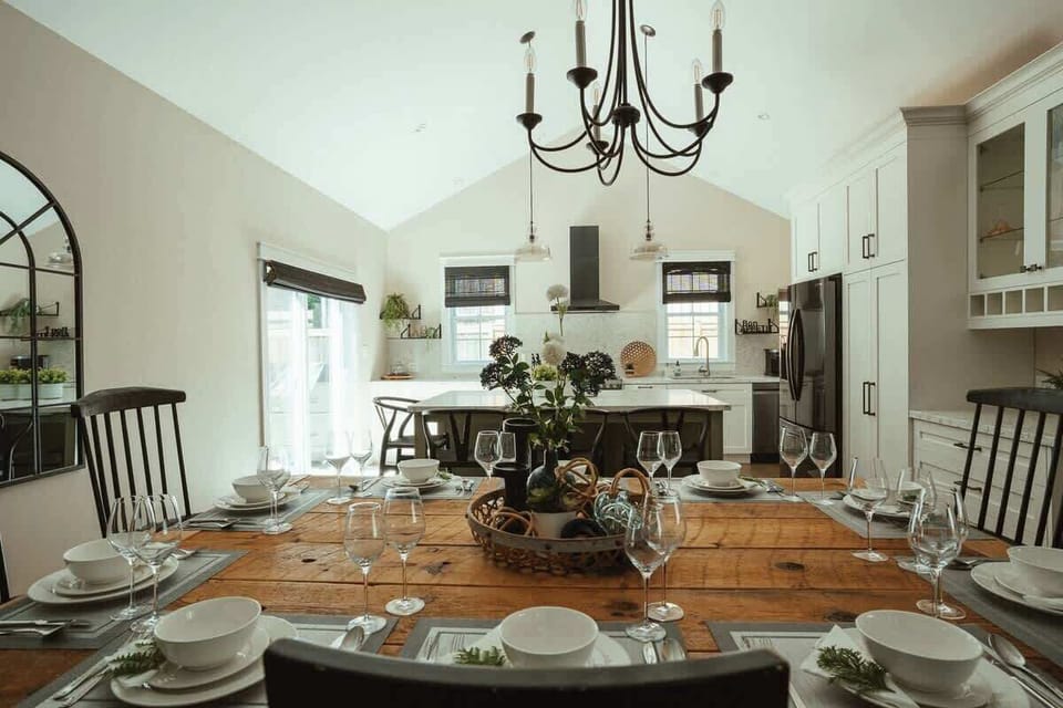 Enjoy meals with family and friends around the dinner table.