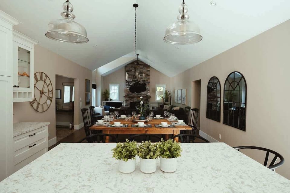 Enjoy meals with family and friends around the dinner table.