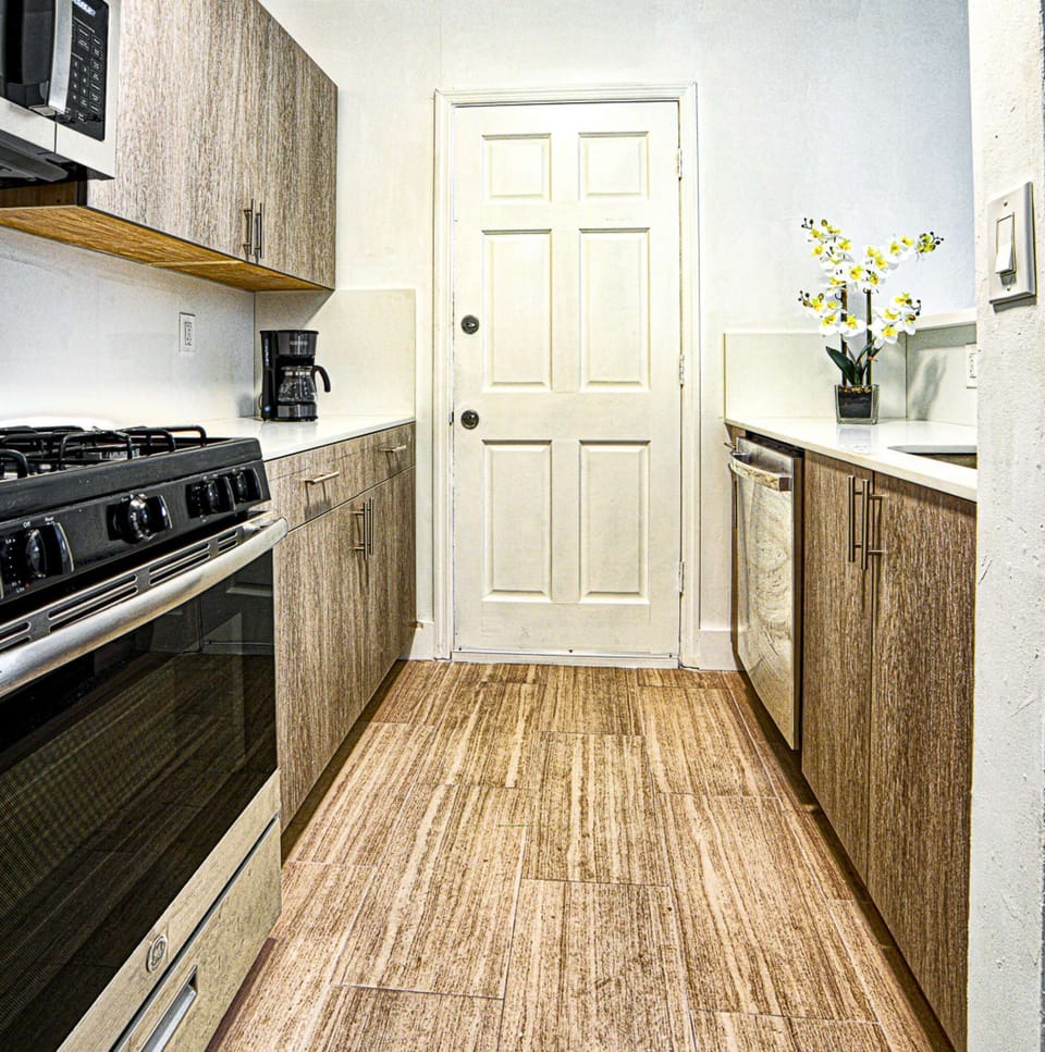 Modern kitchen area..